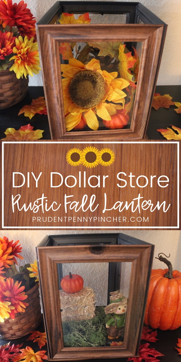 DIY Dollar Store Rustic Fall Lantern