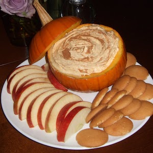 halloween Dip in a pumpkin