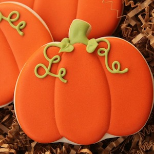 Decorated Pumpkin Cookies