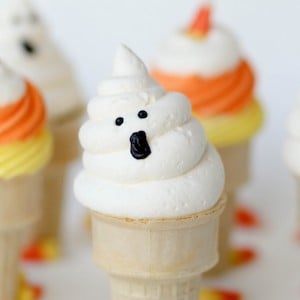 Ghost Cupcake Cones