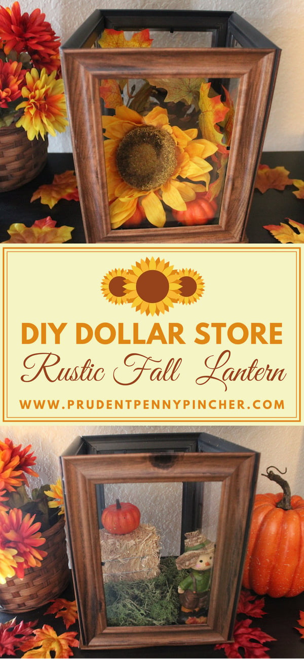 DIY Dollar Store Rustic Fall Lantern
