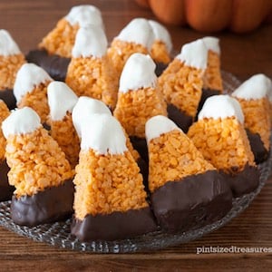 Chocolate Candy Corn Treats