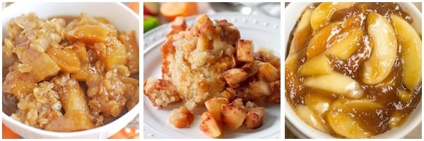 apple and pumpkin crockpot desserts