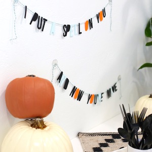 DIY Dollar Store Halloween Party Banner 