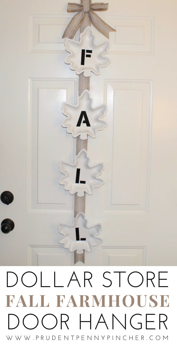 Dollar Store Farmhouse Fall Door Hanger