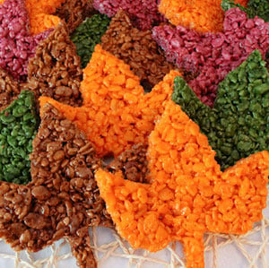 Fall Leaves Rice Krispie Treats