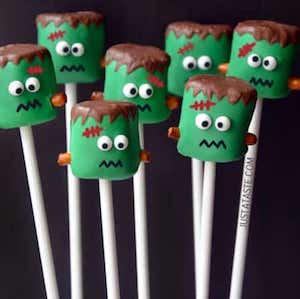 Frankenstein Marshmallow Pops Halloween Treat