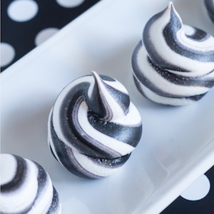 Spooky Swirled Meringues