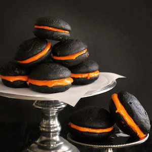 Orange and Black Velvet Whoopie Pie