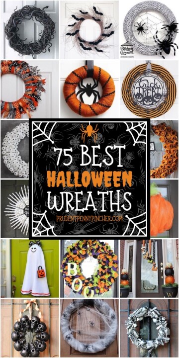 DIY Dollar Tree Halloween Witch Hat Wreath - Prudent Penny Pincher