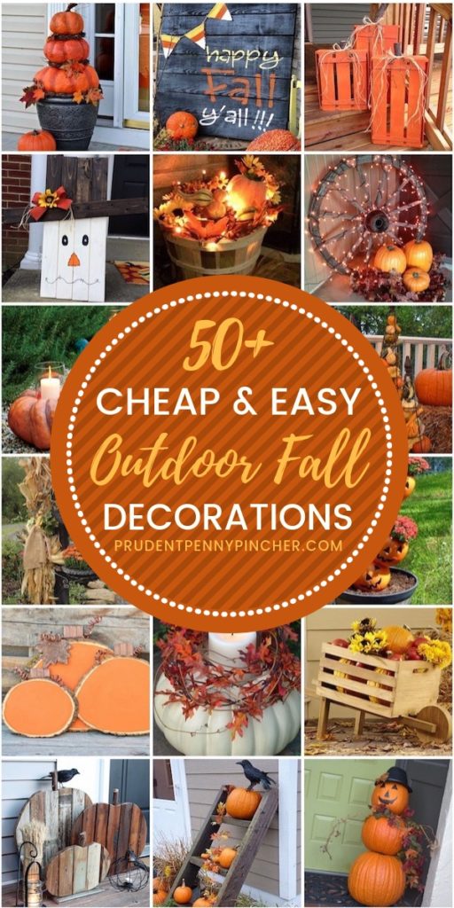 50 Decoraciones baratas y fáciles para el exterior en otoño