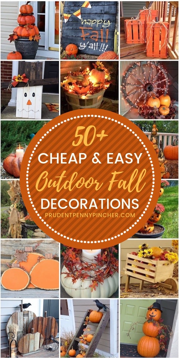 60 And Easy Diy Outdoor Fall Decorations Prudent Penny Pincher - Diy Front Porch Fall Decorating Ideas
