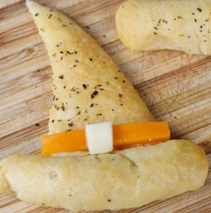 Stuffed Crescent Roll Witch Hats