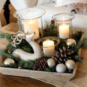 Natural Woodland Coffee Table Centerpiece