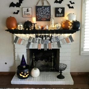 Happy Halloween Banner Mantel