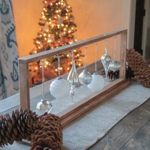 DIY wooden ornament hanging Christmas Centerpiece decoration for dining room table