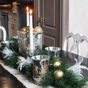 elegant Christmas Dining Table decorations 