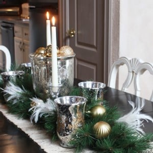 elegant Christmas Dining Table decorations
