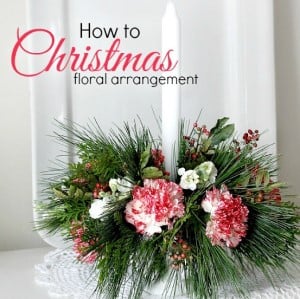 Floral Christmas table Centerpiece