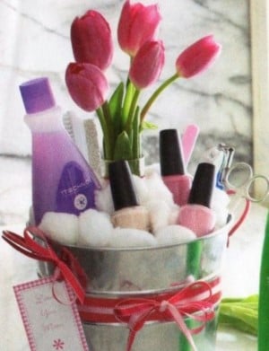 valentine Nail Care gift basket