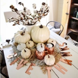 Neutral Copper Fall Centerpiece 