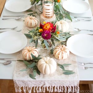 Metallic Thanksgiving Table Decor