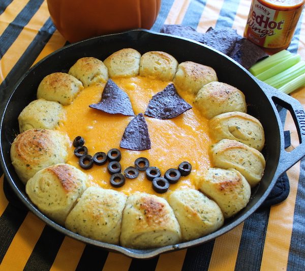 IMG_0446 Jack O' Lantern Buffalo Chicken Skillet Dip 2