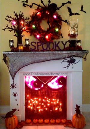 Spooky Fireplace for Halloween