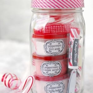 Homemade Peppermint Pampering Gifts in a Jar