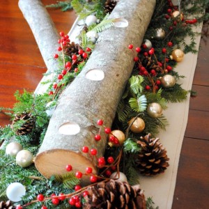 Christmas Log Centerpiece