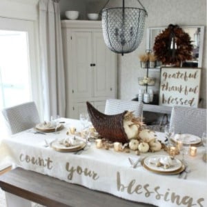 Count Your Blessings Thanksgiving Tablescape