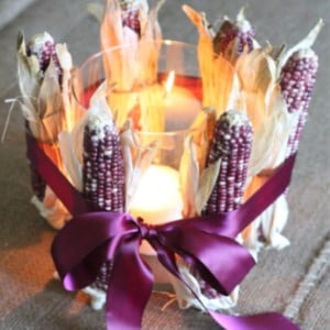 DIY Dried Corn Centerpiece 