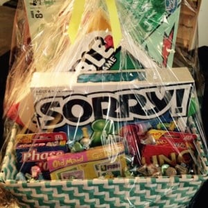  Game Night gift basket for family for Holidays, kids