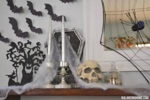 Dollar Store Halloween Mantel