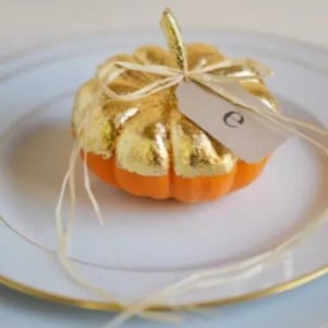 Gilded Harvest Thanksgiving Table Place Cards 