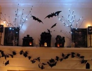 Halloween Village for the Mantel 