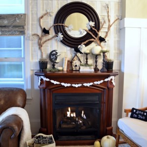 traditional Halloween Mantel  decor