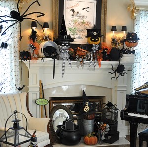 cute Halloween Mantel