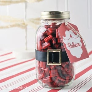 Santa Mason Jar Gift