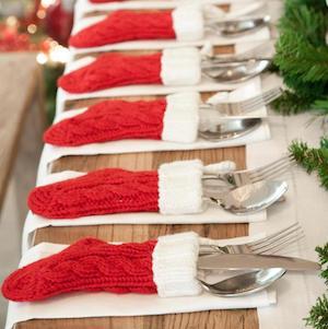 Mini Stocking Silverware Holder