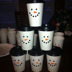 Snowman To Go Cups