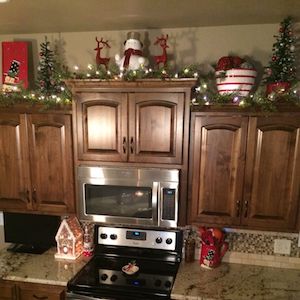 Above Kitchen Cabinet Christmas Decorations