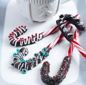 Chocolate Dipped Candy Canes