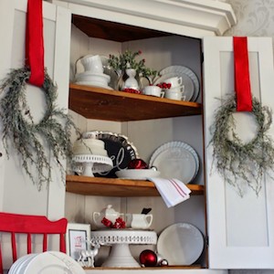 Christmas Corner Cupboard