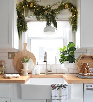 Natural Greenery Garland on Window