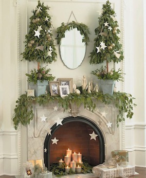 Fresh Greenery Mantel