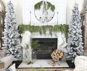 Natural & Simple Christmas Mantel