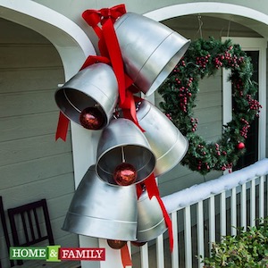 DIY outdoor christmas Giant Silver Bells