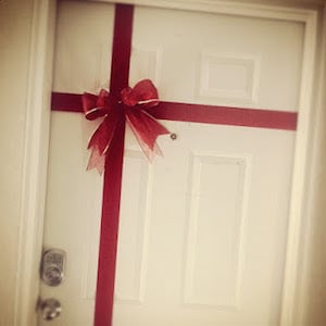 Christmas Bow Door