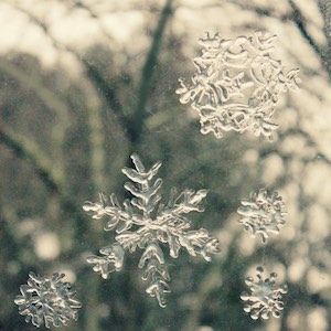 Hot Glue Snowflakes for the Window 